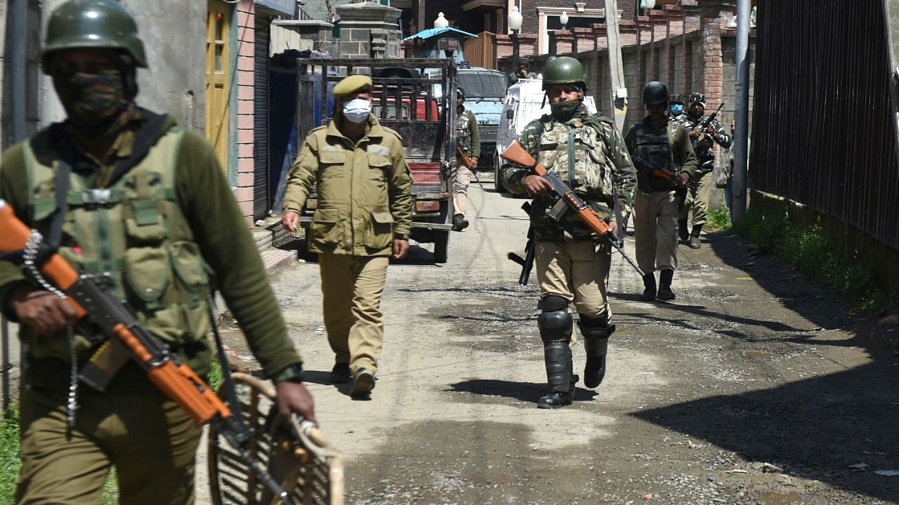 Seven militants, including terror outfit Ansar Ghazwatul Hind chief Imtiaz Ahmad Shah, were gunned down by security forces in two encounters in Jammu and Kashmir. Credit: PTI File Photo