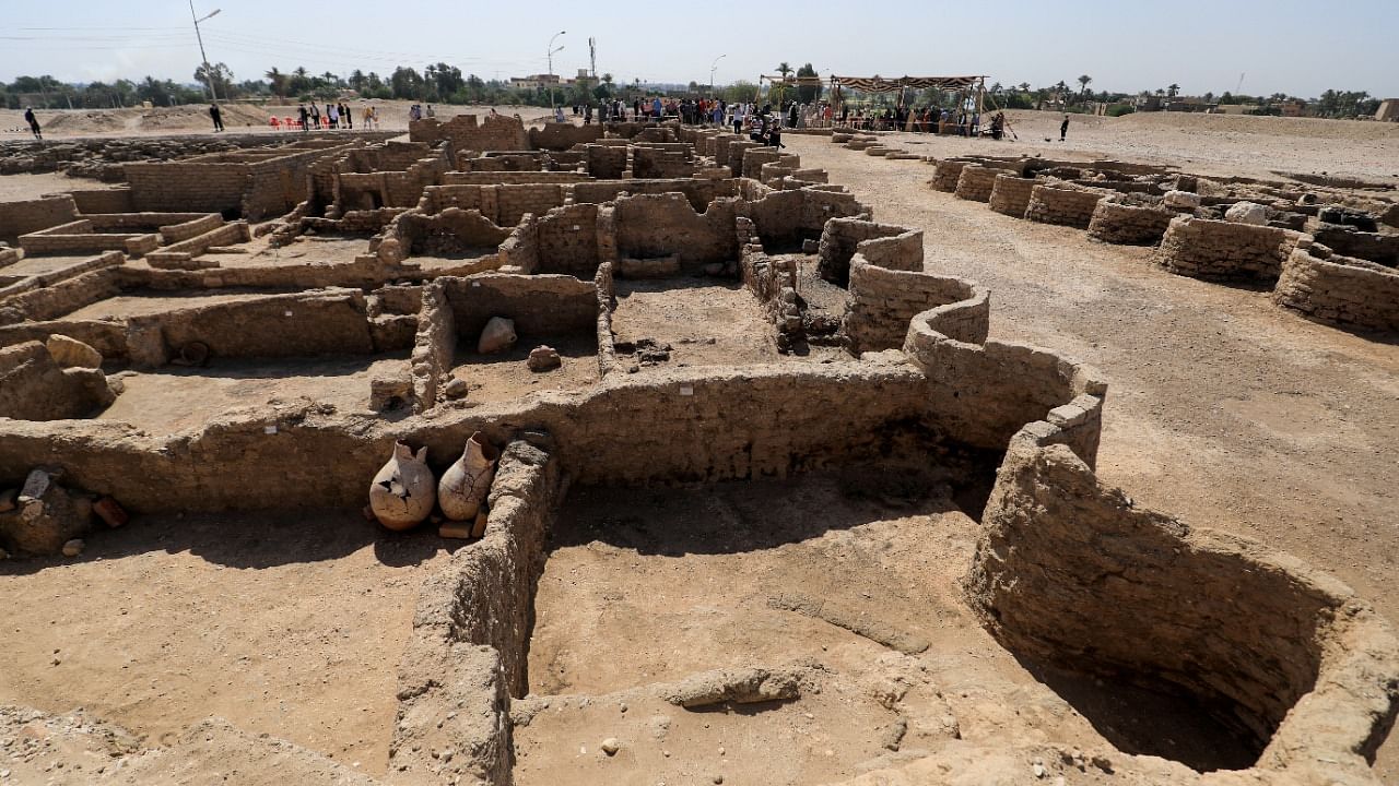 A view of the site of the 'Lost Golden City', which was recently discovered by archaeologists, in the West Bank of Luxor, Upper Egypt. Credit: Reuters Photo