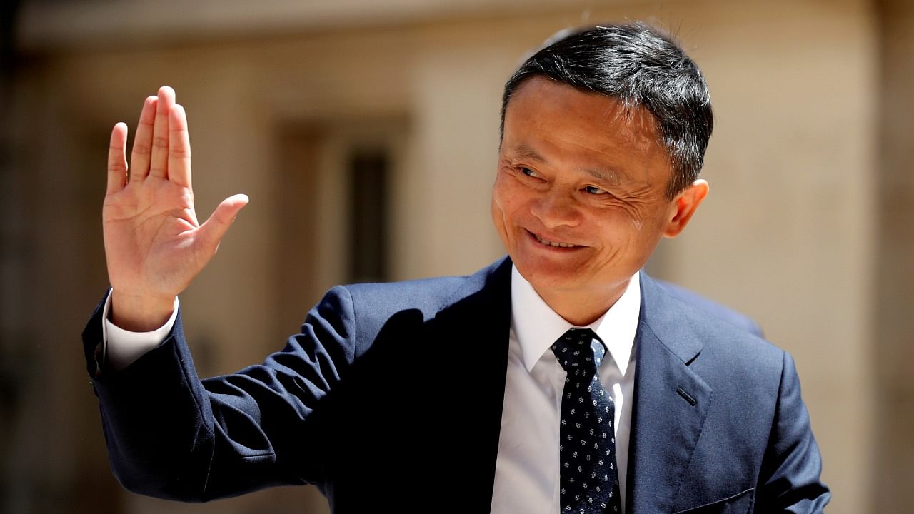 Jack Ma, billionaire founder of Alibaba Group, arrives at the "Tech for Good" Summit in Paris, France. Credit: Reuters File Photo