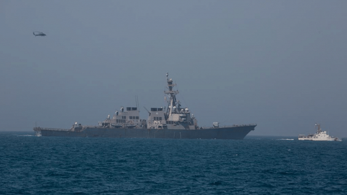 A US warship. Credit: Official US Navy Twitter account