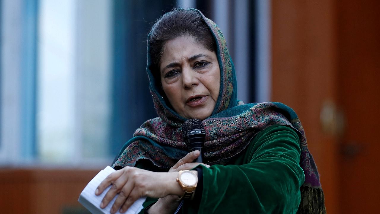 PDP President and former Jammu and Kashmir Chief Minister Mehbooba Mufti. Credit: Reuters File Photo