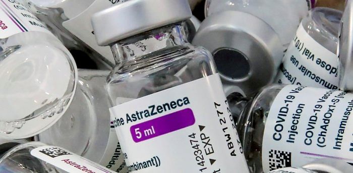 Empty vials of AstraZeneca doses. Credit: Reuters Photo