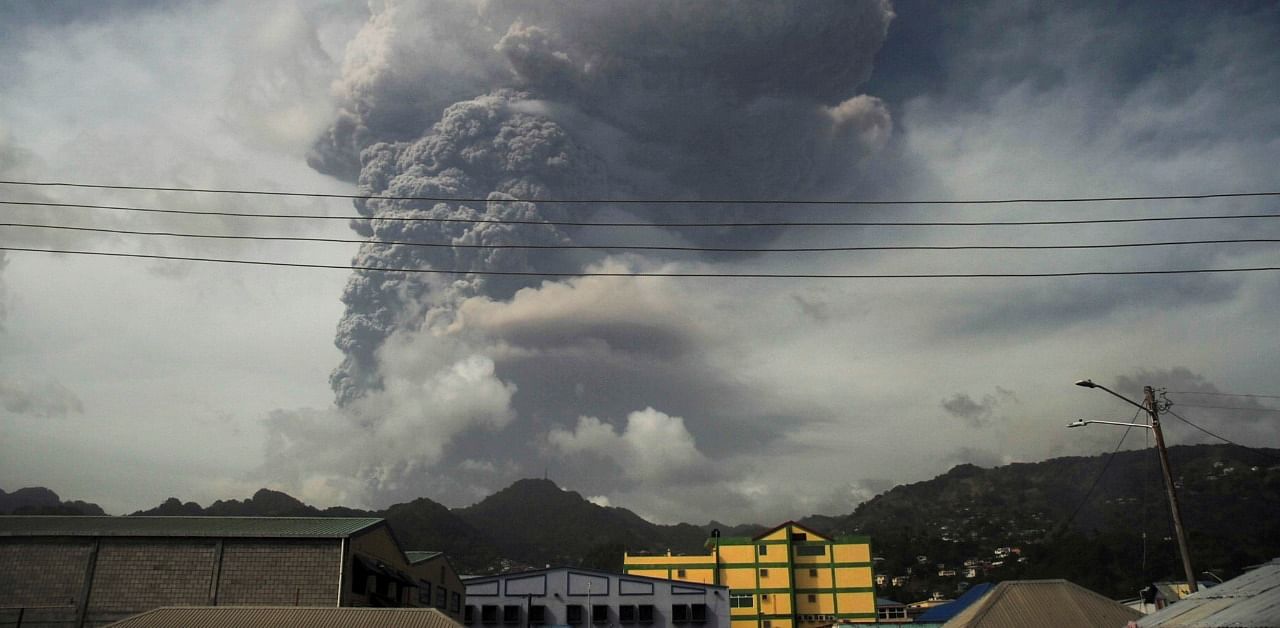 Ash from the ongoing explosions has fallen on Barbados and other nearby islands. Credit: Reuters Photo