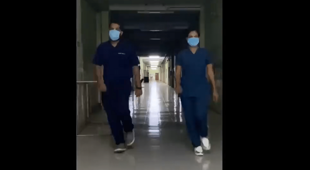 Naveen Razak and Janaki Omkumar, students of a Kerala medical college. Credit: Twitter