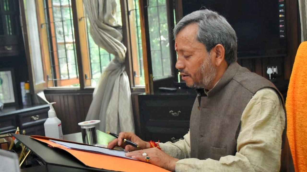 Uttarakhand Chief Minister Tirath Singh Rawat. Credit: PTI File Photo