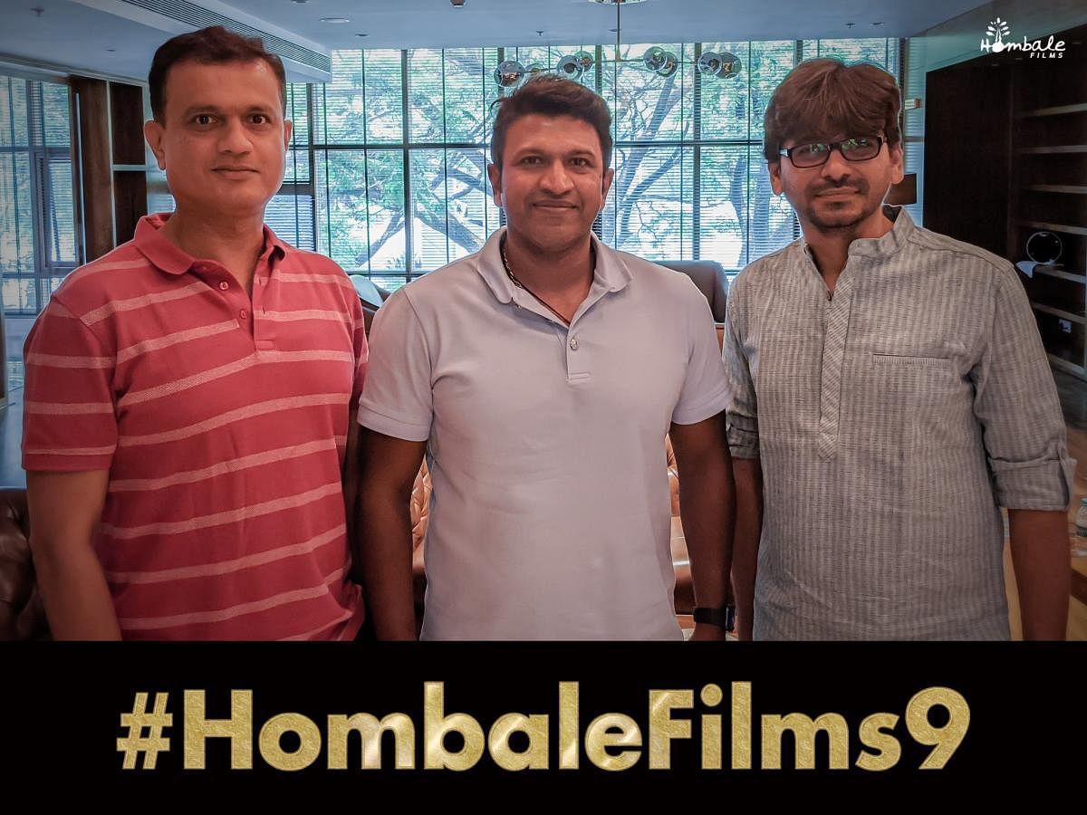 Puneeth Rajkumar's next will be directed by Pawan Kumar (right) and bankrolled by Vijay Kirgandur (left) of Hombale Films. TWITTER/HOMBALE FILMS 