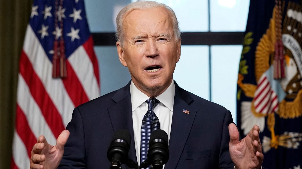 US President Joe Biden speaks from the Treaty Room in the White House on April 14, 2021 in Washington, DC, about the withdrawal of the remainder of US troops from Afghanistan. Credit: AFP Photo