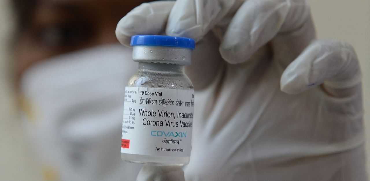 A vial of Covaxin. Credit: AFP Photo
