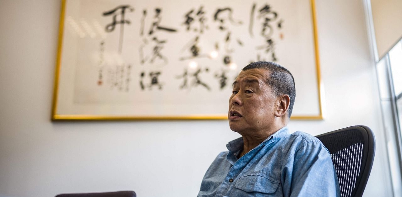 Lai has been held in pre-trial detention since early January. Credit: AFP File Photo