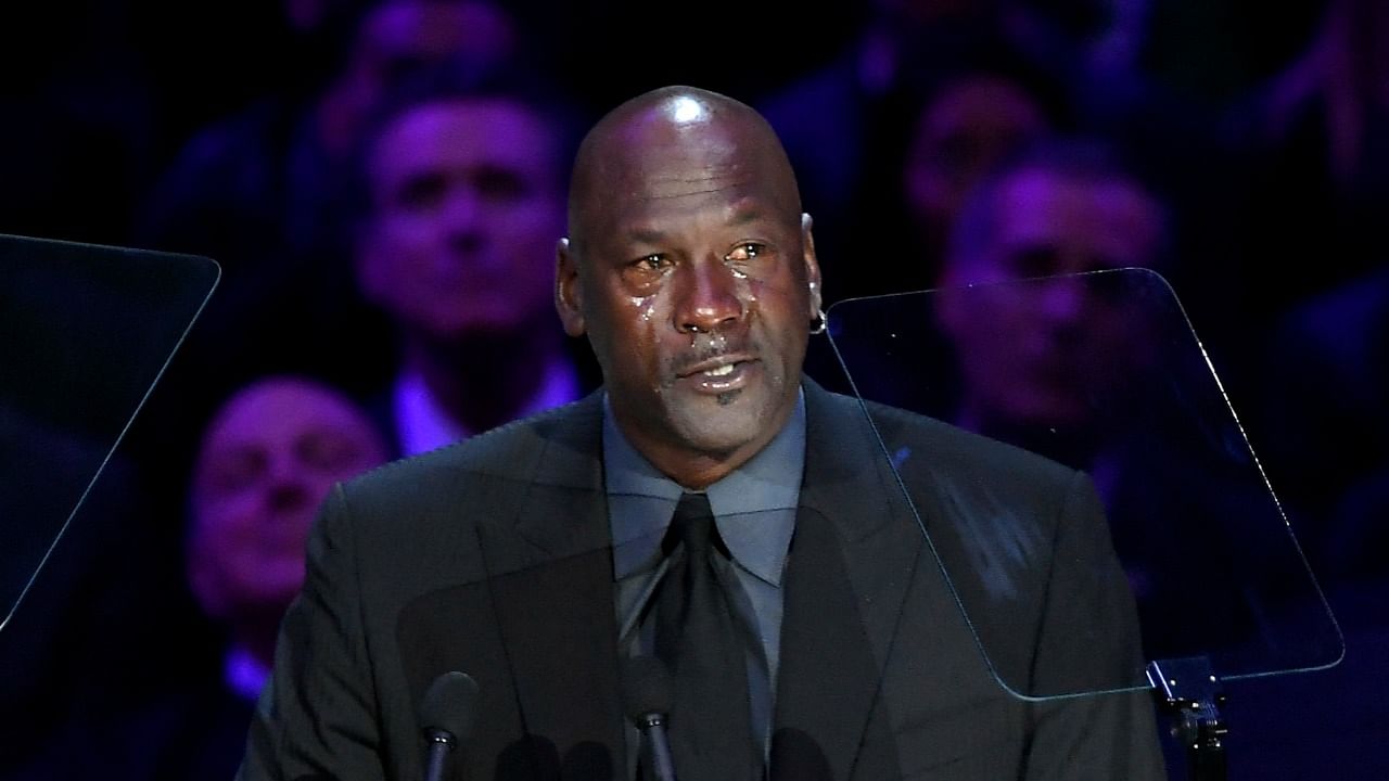 In this file photo Michael Jordan speaks during The Celebration of Life for Kobe & Gianna Bryant at Staples Center on February 24, 2020 in Los Angeles, California. Credit: AFP file photo