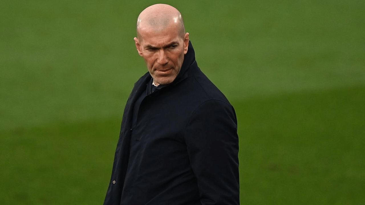 Real Madrid's French coach Zinedine Zidane. Credit: AFP photo. 