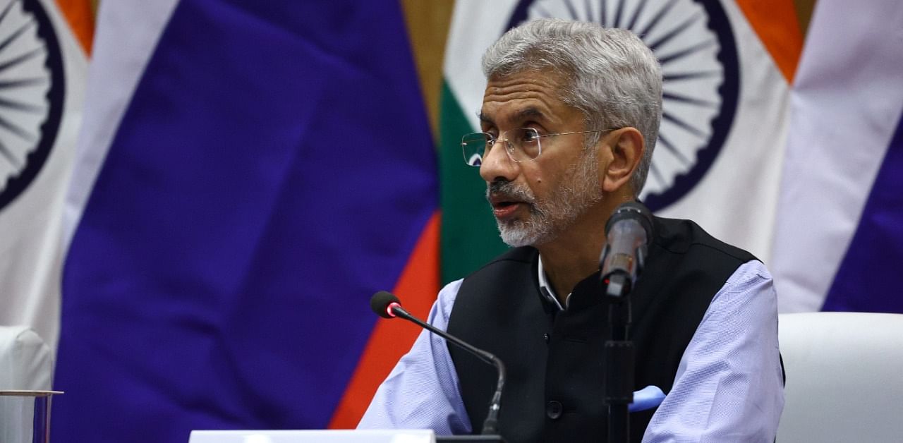 Jaishankar said the role of neighbours in the Afghan peace process figured in his conversation with Atmar. Credit: Reuters Photo