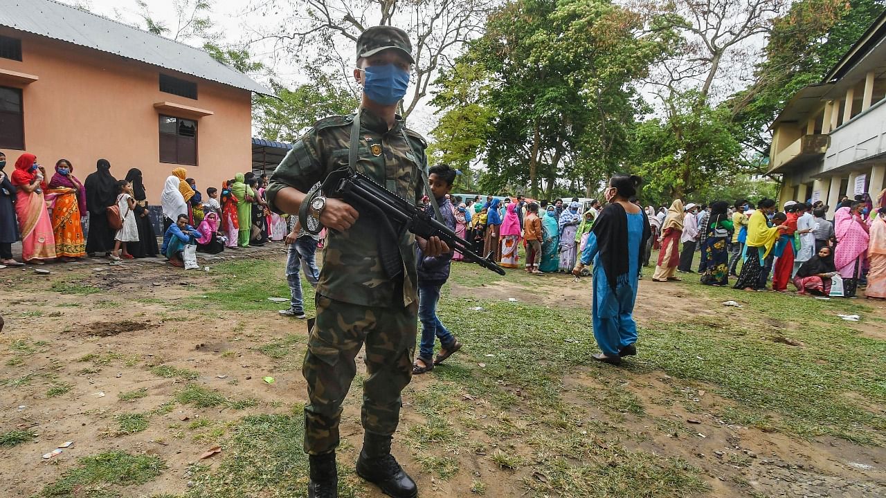 A huge contingent of police and central armed police forces have been deployed, while the district SP has rushed to the spot, officials said. Credit: PTI Photo