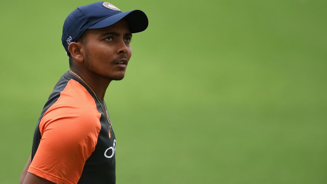 Indian cricketer Prithvi Shaw. Credit: AFP File Photo