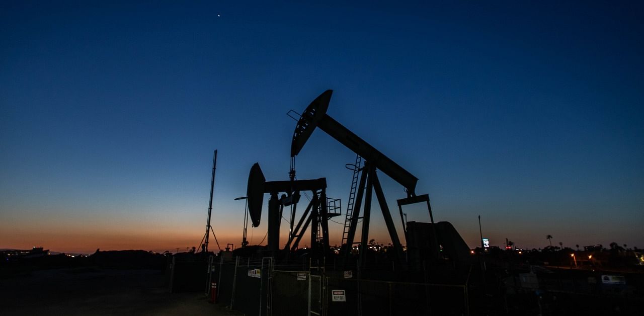 Brent crude was down 0.6 per cent, at $66.34 a barrel by 01:39 GMT. Credit: AFP Photo