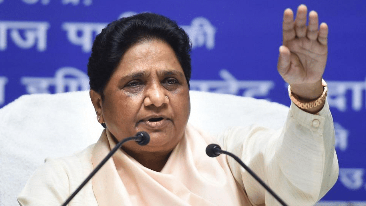  BSP Chief Mayawati also urged the people to follow the Covid-19 protocol to slow the spread of the disease. Credit: PTI Photo