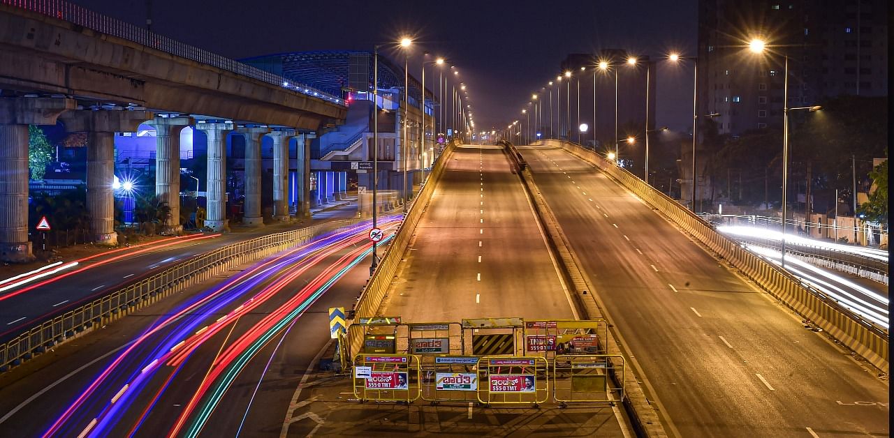 Night curfew in Bengaluru. Credit: PTI Photo