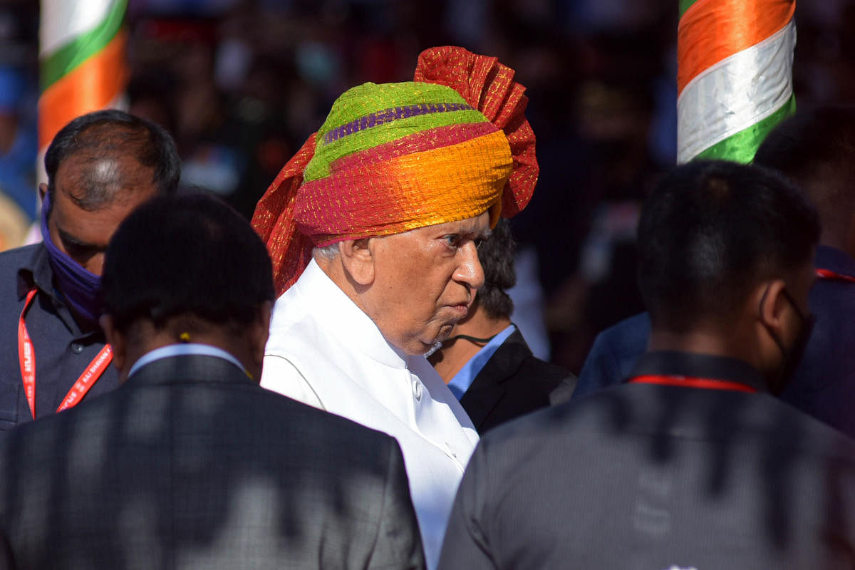 Karnataka Governor Vajubhai Vala. Credit: DH photo. 