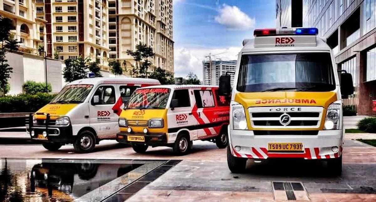StanPlus' Red ambulances. Credit: DH photo.