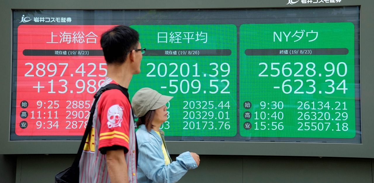 Japan's Nikkei stock index slid 0.7 per cent. Credit: AFP Photo