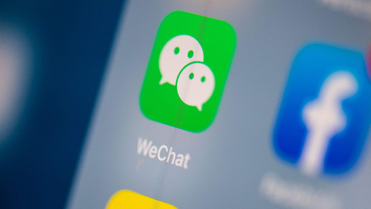 Wechat app on a phone. Credit: AFP Photo