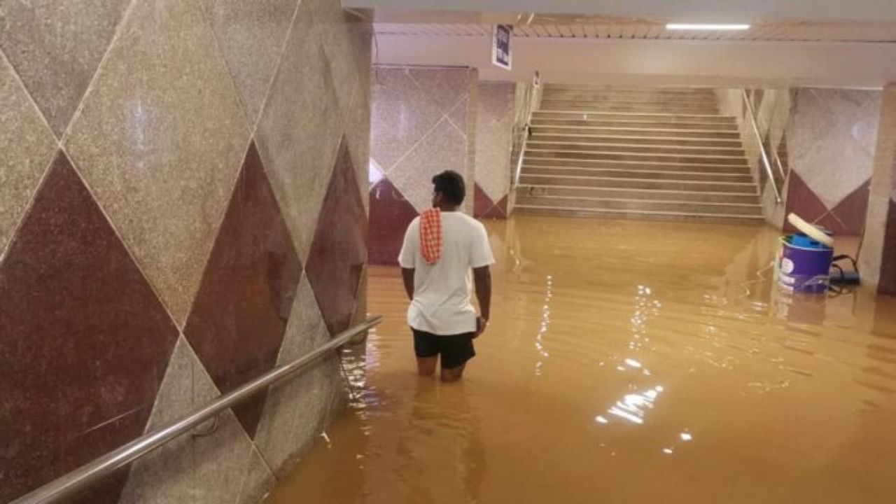 Many wondered how a short spell of showers that lasted only 30-45 minutes in the area could flood the entire subway. Credit: Special Arrangement