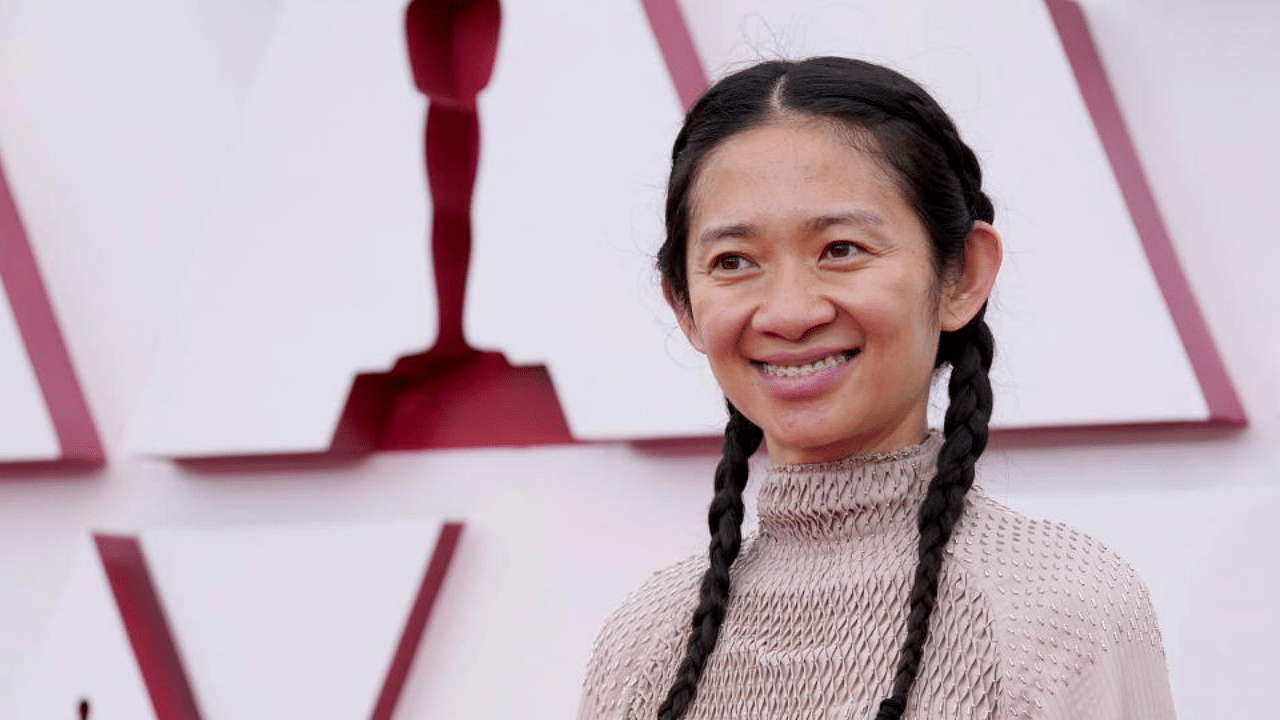 Chloe Zhao arrives at the 93rd Academy Awards. Credit: Reuters Ph