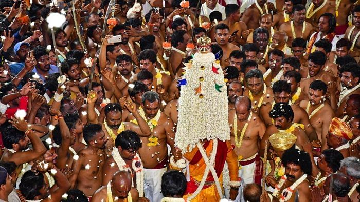 A view of the Bengaluru Karaga festivities in April, 2019. Credit: DH File Photo