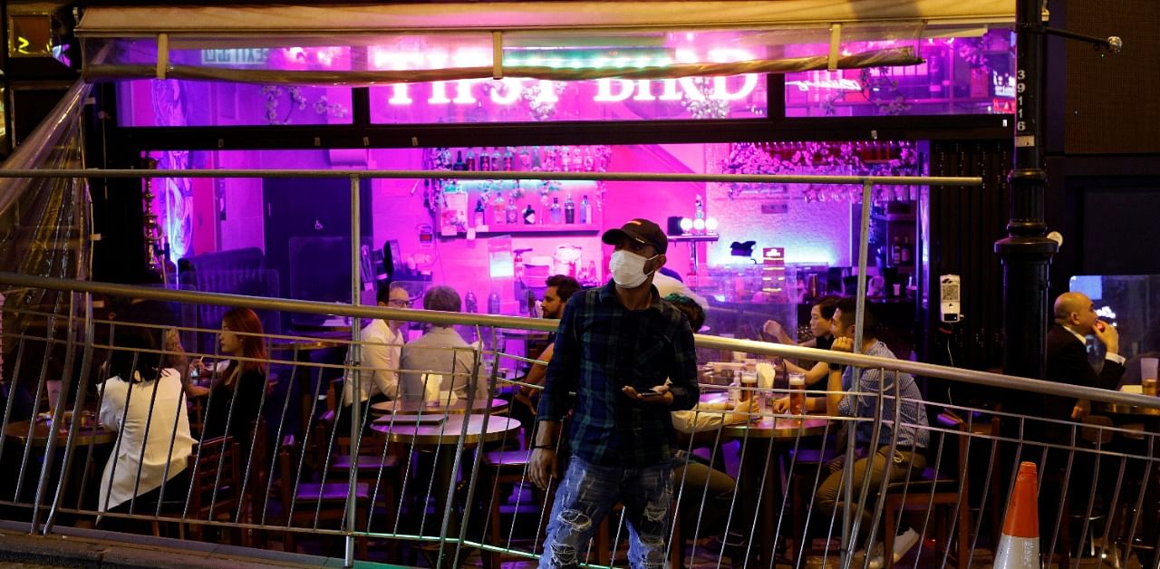 Bars reopen in Lan Kwai Fong, in Hong Kong. Credit: Reuters Photo