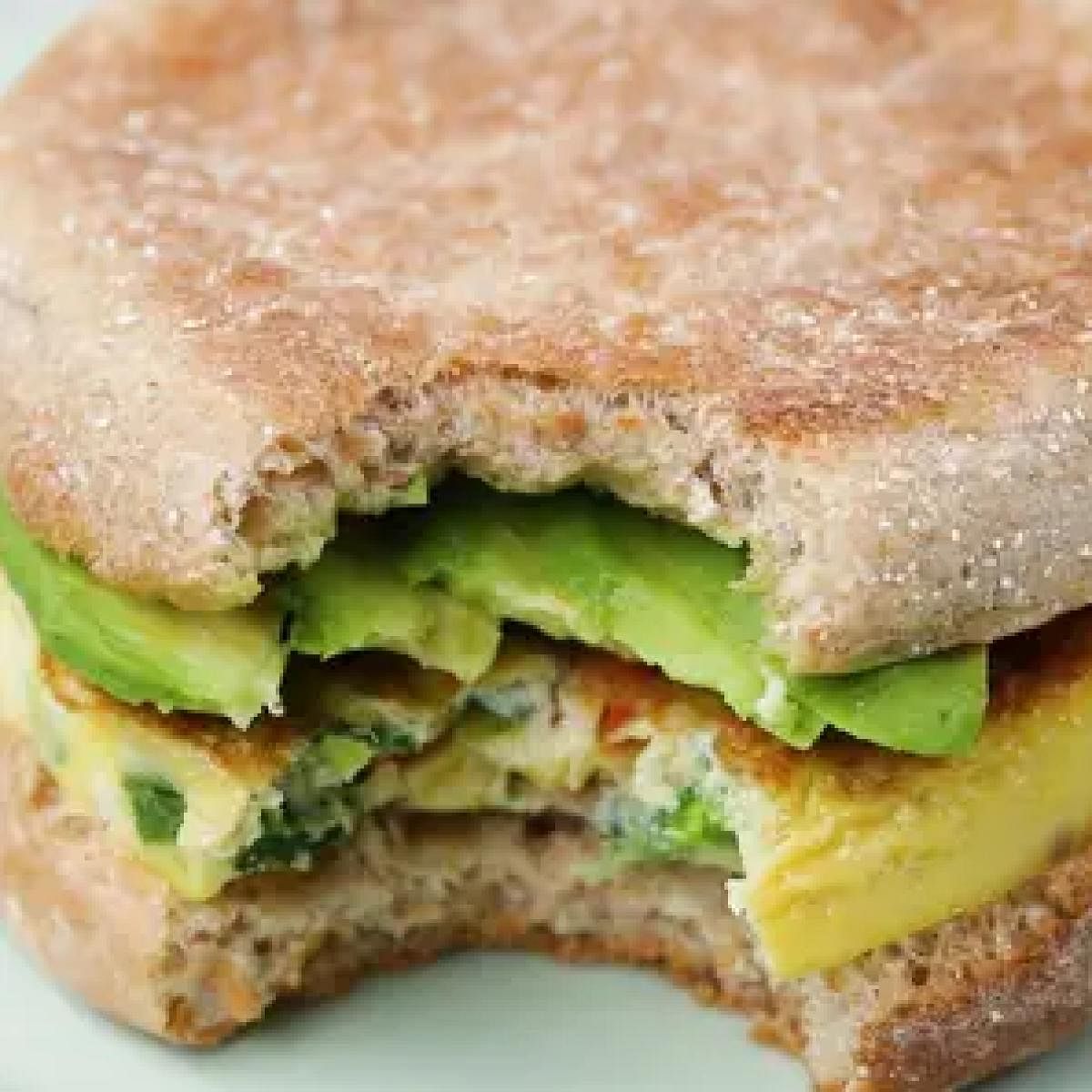 A healthy breakfast sandwich.