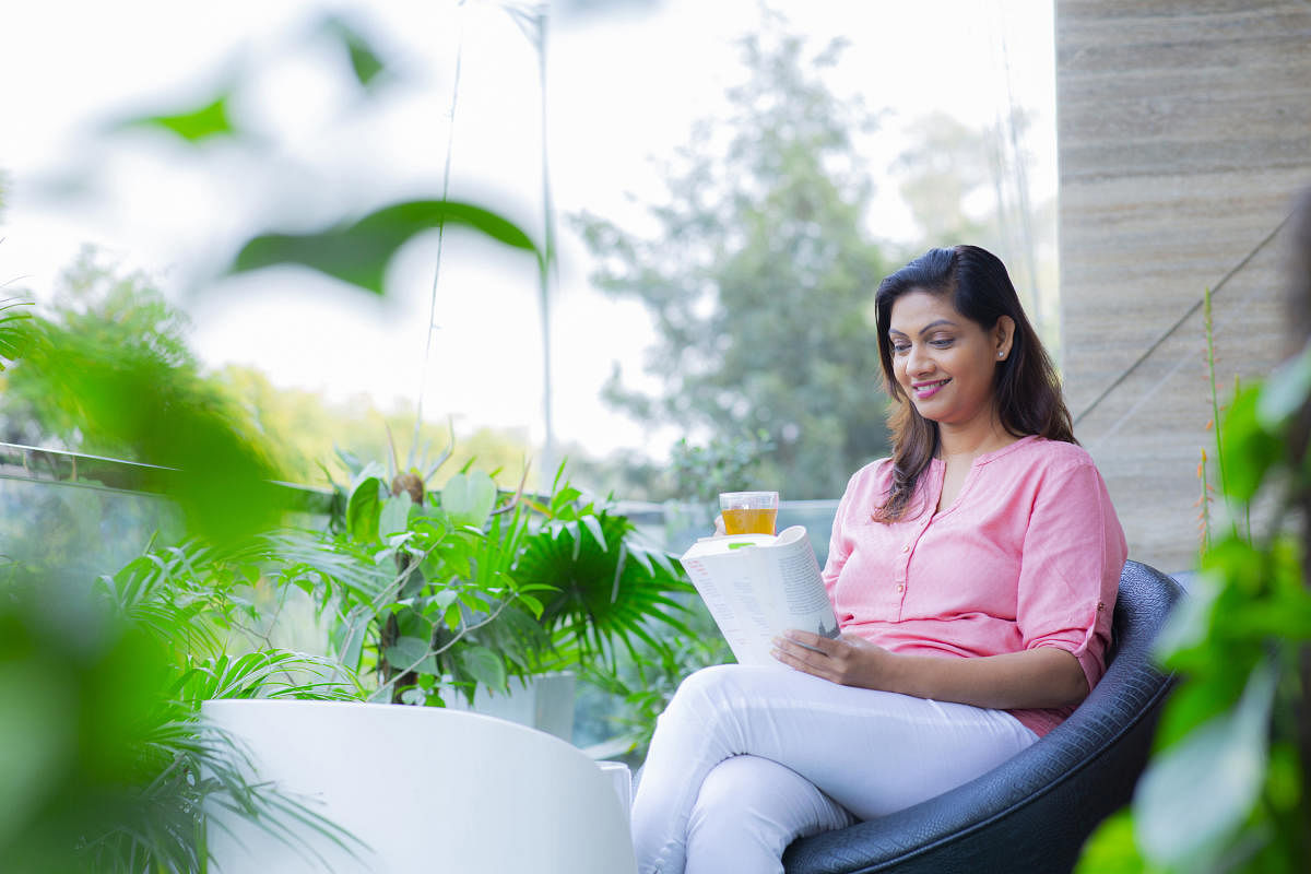 Sitting by the balcony with a book is an ideal way to get some sun.