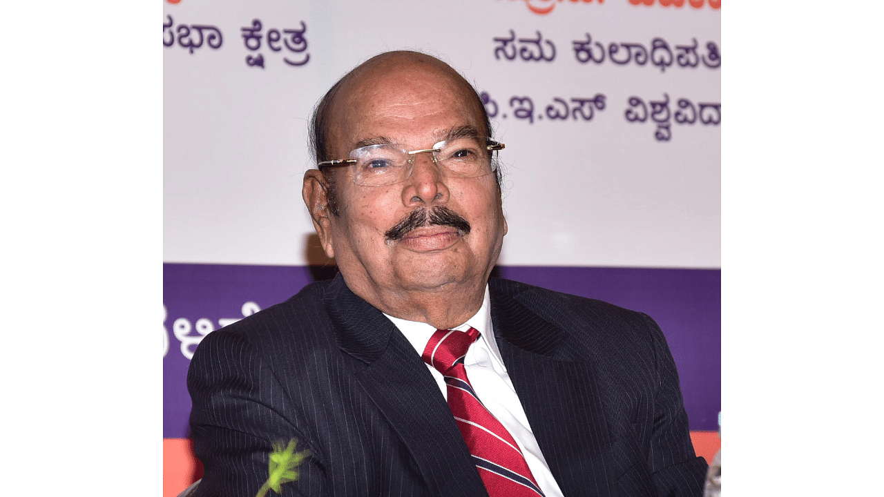 University chancellor Prof M R Doreswamy. Credit: DH Photo