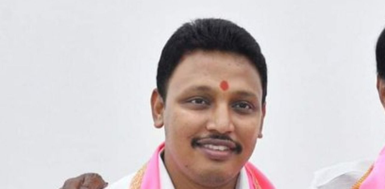 Bhagat (pictured) is leading by 2,118 votes over his nearest Congress rival K Jana Reddy after the second round of vote. Credit: Twitter/@trspartyonline