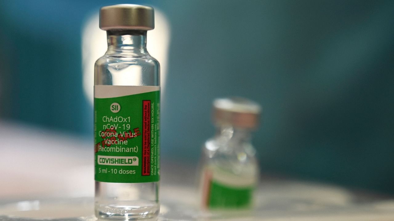 Vials of Serum Institute of India-manufactured Covishield Covid-19 vaccine. Credit: AFP File Photo