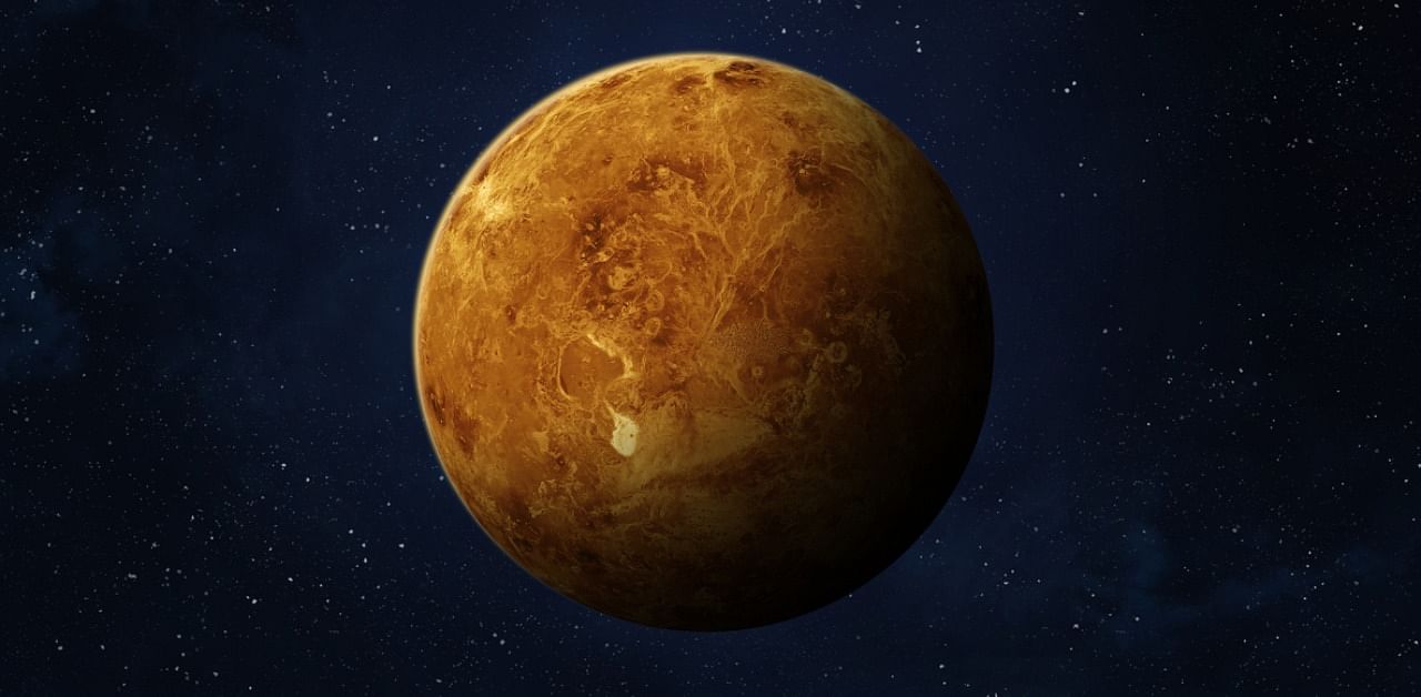 Venus makes a complete orbit around the sun in 225 Earth days. Credit: iStock Photo