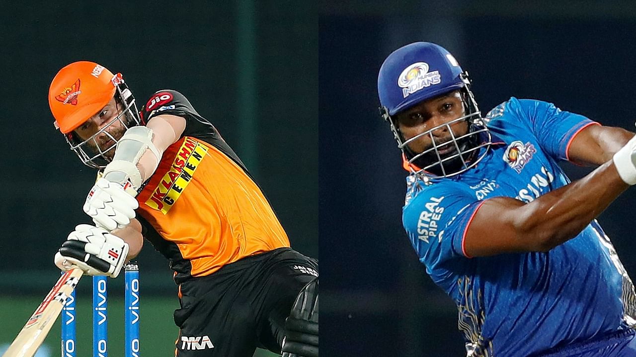 Sunrisers Hyderabad's new captain Kane Williamson (L) and Mumbai Indians' explosive batsman Kieron Pollard. Credit: PTI/Sportzpics Photos