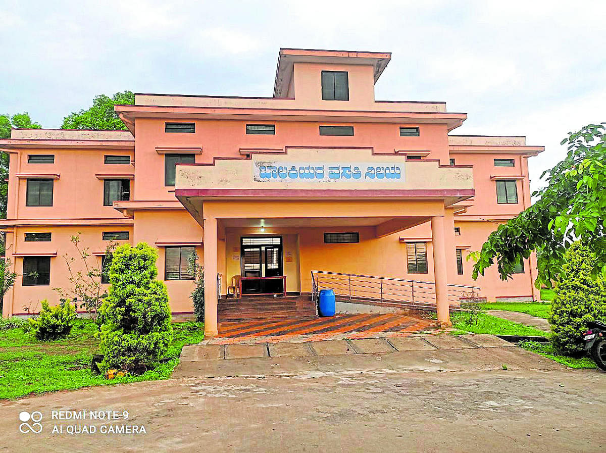 The Covid Care Centre at Morarji Desai School in Koodige.