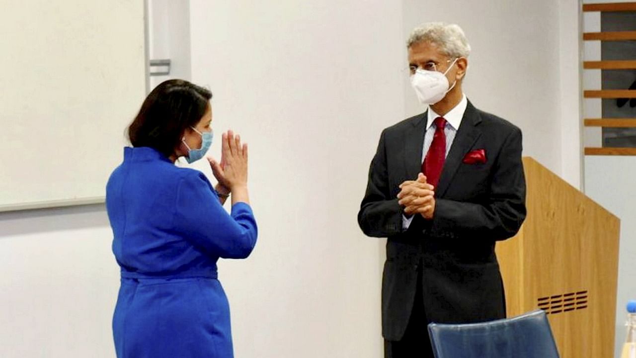 External Affairs Minister S Jaishankar met British interior minister Priti Patel on Tuesday. Credit: PTI Photo