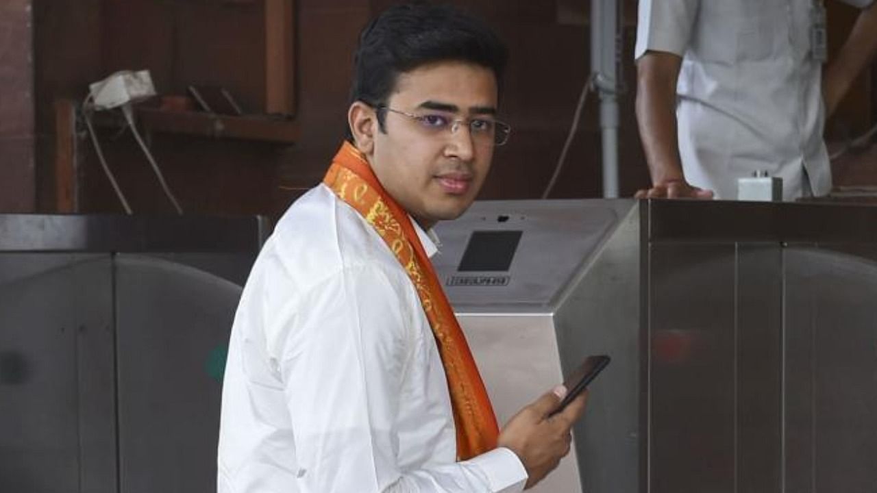 Tejasvi Surya singled out Muslims with the alleged bed-blocking scam in Bengaluru's south municipal zone, the Congress said. Credit: PTI file photo