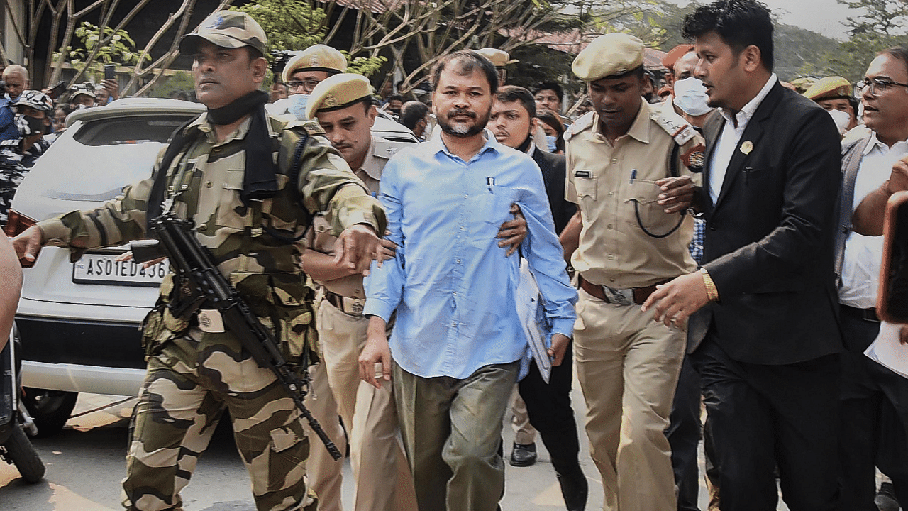 Akhil Gogoi has 52 cases against him, the highest of any of the newly-elected MLAs. Credit: PTI file photo