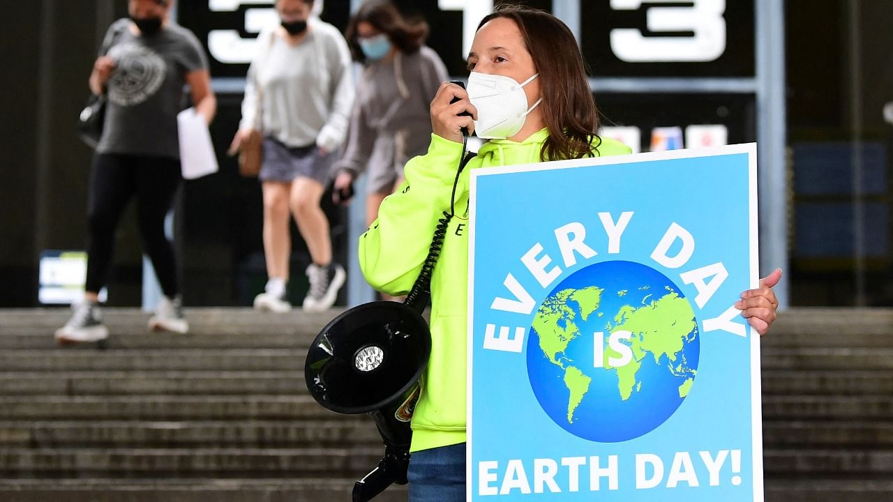 The theme this year is 'Restore Our Earth', and its focus is on natural processes, emerging green technologies. Credit: AFP Photo