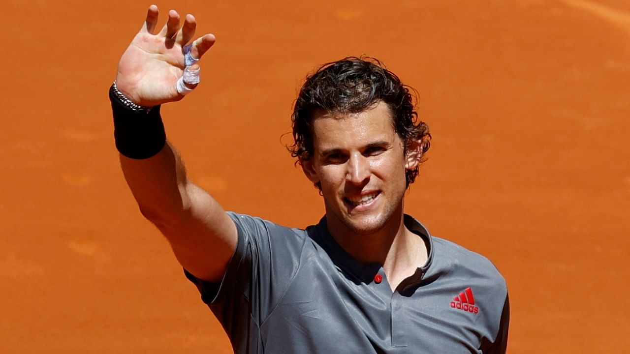 Dominic Thiem celebrates winning his third round match against Australia's Alex de Minaur. Credit: Reuters photo