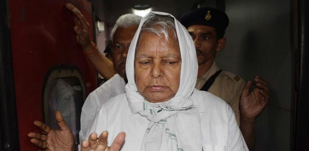 Lalu was recently released on bail in the fodder scam case. Credit: AFP file photo