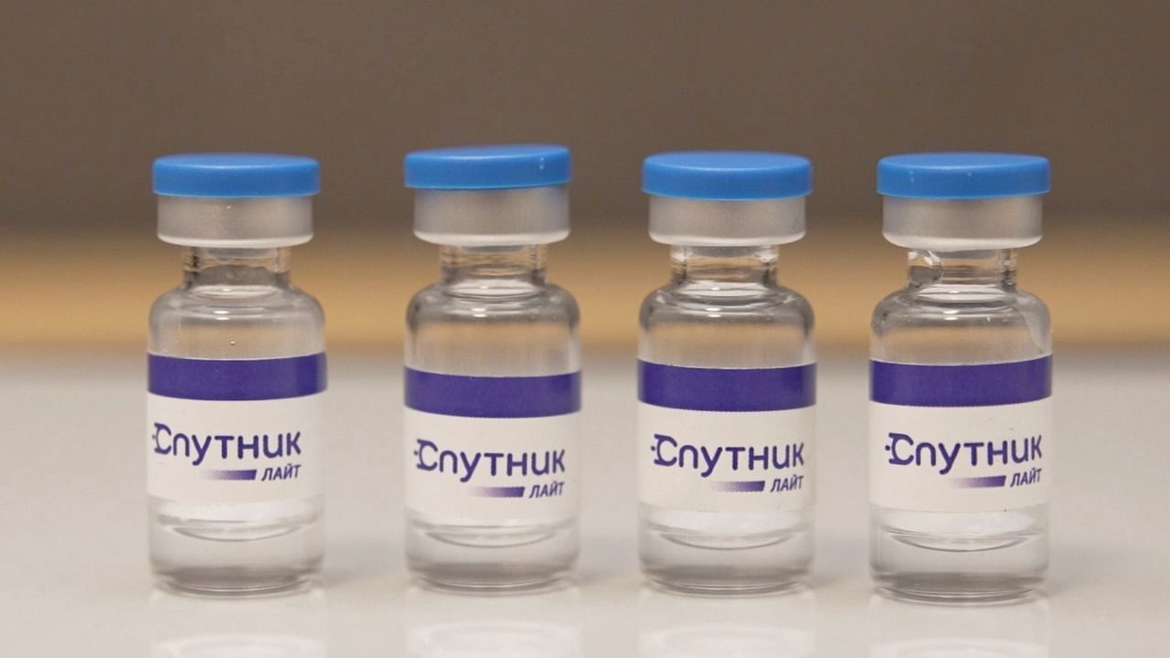 A view shows samples of Sputnik Light vaccine against the coronavirus disease (COVID-19) developed by the Gamaleya Research Institute of Epidemiology and Microbiology, in this still image taken from video released May 6, 2021 by the Russian Direct Investment Fund (RDIF). Credit: Reuters photo/The Russian Direct Investment Fund (RDIF)/Handout