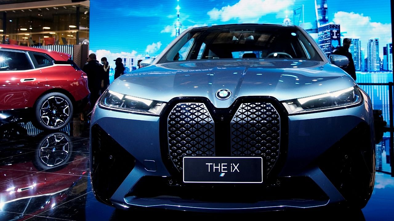 A BMW iX electric vehicle (EV) is seen displayed at the BMW booth during a media day for the Auto Shanghai show in Shanghai, China April 19, 2021. Credit: Reuters Photo
