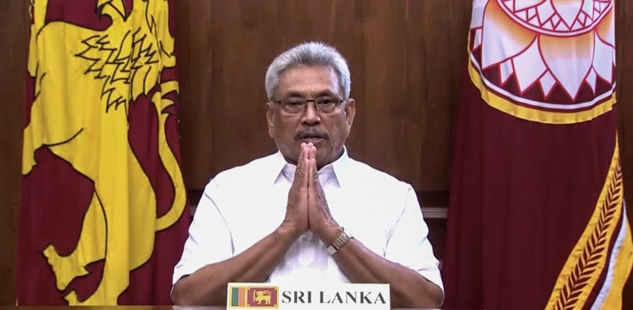 Sri Lankan President Gotabaya Rajapaksa. Credit: AP Photo