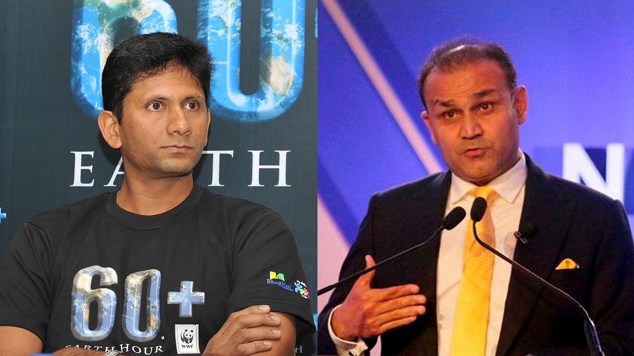 Venkatesh Prasad (L) and Virender Sehwag. Credit: DH, PTI File Photo