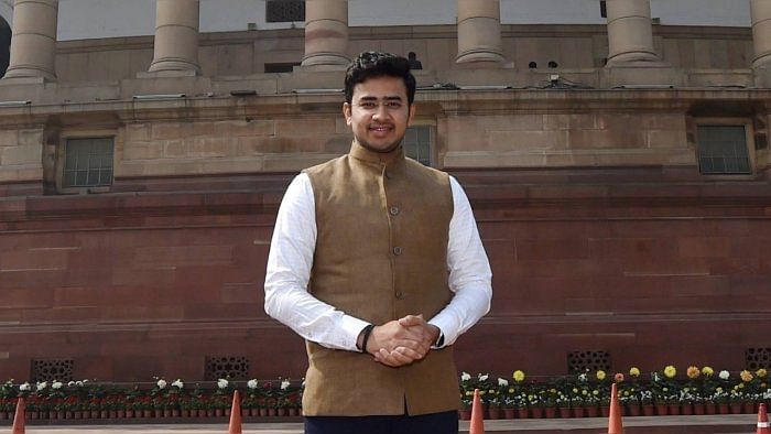 Bangalore South MP Tejasvi Surya. Credit: DH Photo