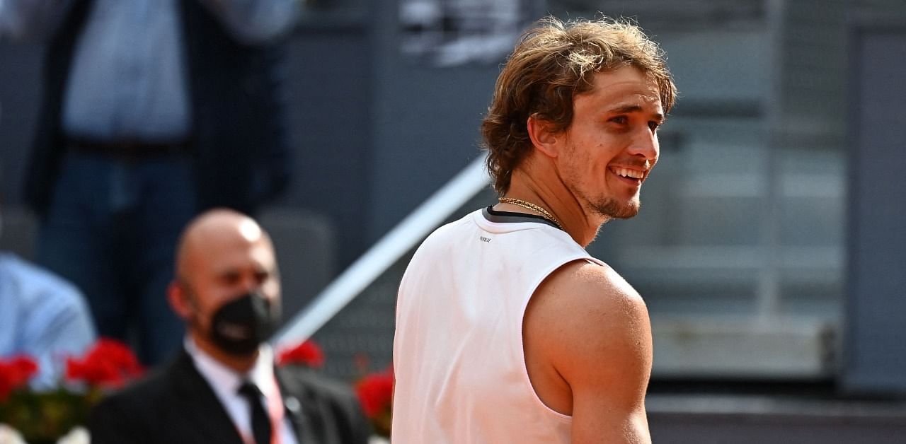 Zverev (pictured) celebrates defeating Thiem. Credit: AFP Photo