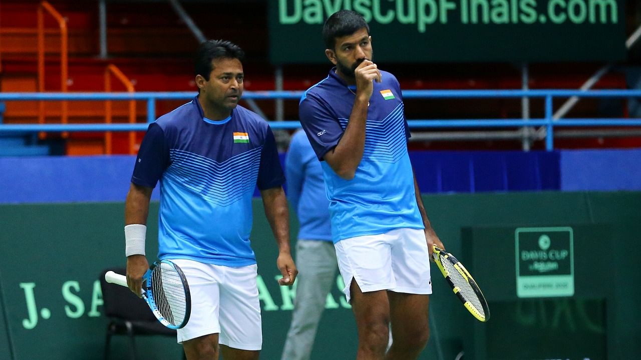 India's Rohan Bopanna and Leander Paes. Credit: Reuters File Photo